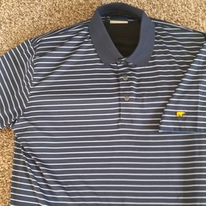 Striped golf polo staydry